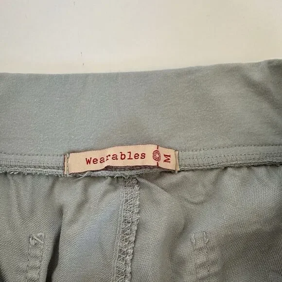 Wearables XCVI Sara Ankle Pants Pull On‎ Crop Raw Hem Elastic Waist M Mint Green - Picture 12 of 16